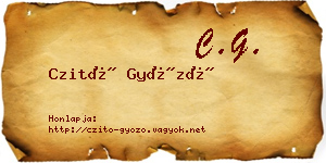 Czitó Győző névjegykártya