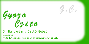gyozo czito business card