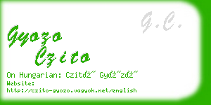 gyozo czito business card